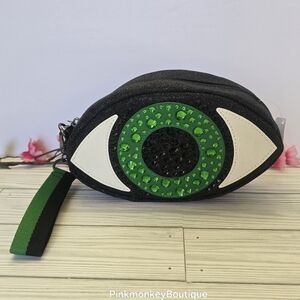 Evil Eye Bling Wristlet Purse Clutch Cosmetic Case